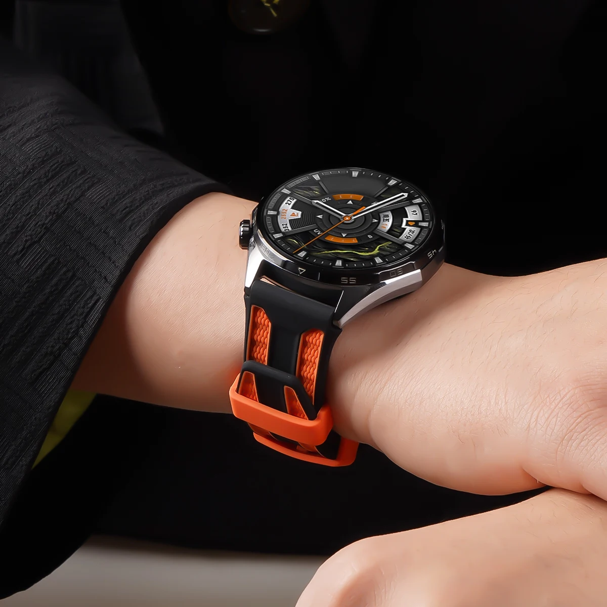 Universal 22mm Silicone Two-color Strap For HUAWEI Watch Ultimate 2/GT 6 Pro Band For WATCH 5 4/GT 5 4 46mm Bracelet Watchband image 4