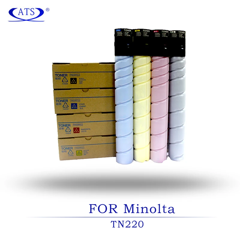 4PCS/Set TN220 BK200G CMY110G Toner Cartridge For Konica Minolta C 221 281 221S 7122 7128 C221 C281 C221S C7122 C7128