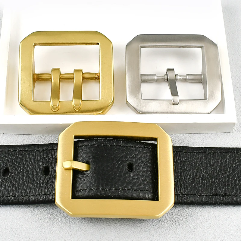 

1Pc Meetee 40mm Pure Brass Belt Buckles for For 38-39mm Waistband Clasp Men Stainless Steel Belts Head DIY Leather Accessories
