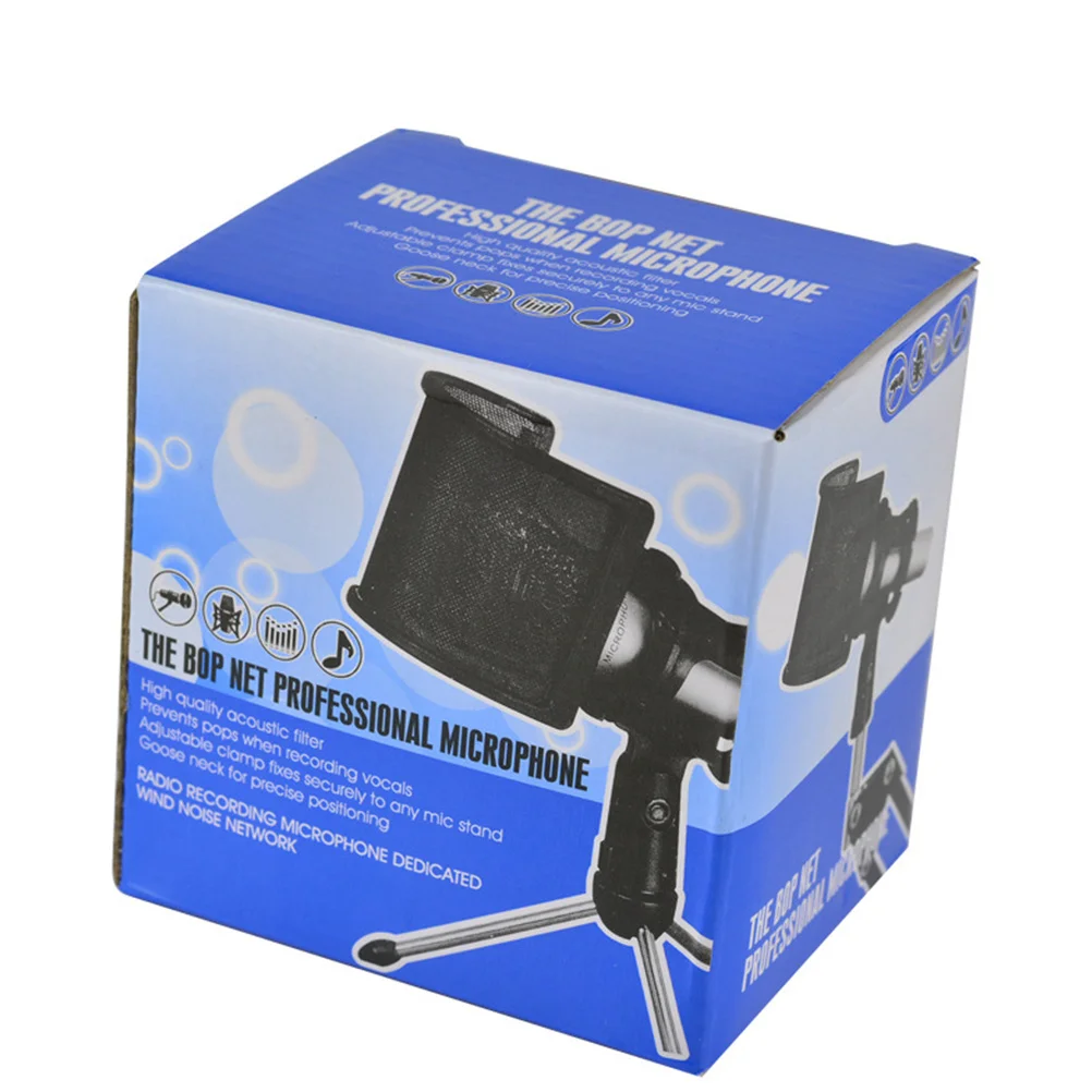 

Double Layer Anti- Net Windproof Cover Microphone Guard Pop Filter for Shield