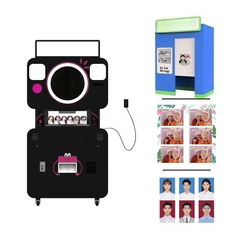 Customized Wholesale Fully Automatic Photo Booth Machine With HD Camera Multi Filter Border Design For Party Event Rental