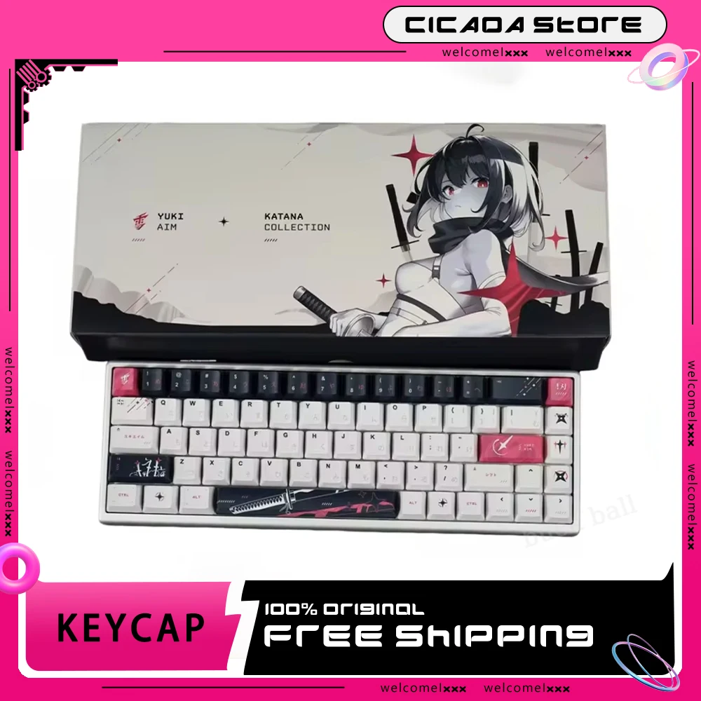 Yuki Aim Katana Magnetic Switch Keyboard E-Sports Gaming Anime Mechanical Keyboard With Oem Japanese Words Keycaps For Desktop