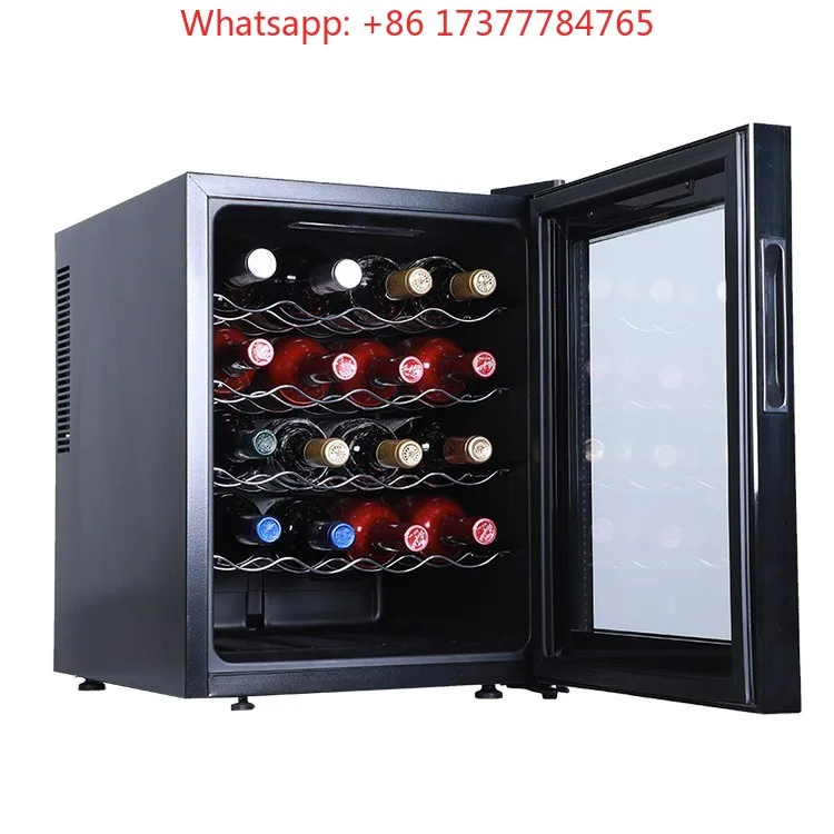 Retro Corner Wine Cooler Refrigerator, Freestanding Mini Storage Room Bar Glass Cabinet