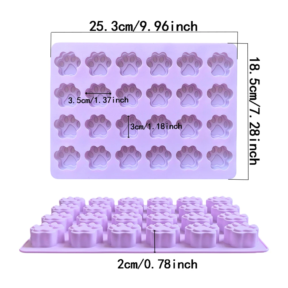 1 قطعة 24 حفرة القط باو على شكل الشوكولاته قالب من السيليكون ثلاثية الأبعاد الحلوى والبسكويت والشوكولاتة وأدوات الخبز الديكور الكعكة