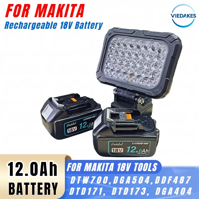 

for Makita 18V Battery 12.0Ah with 2-Year Warranty, ✅Reliable Aftermarket Power for Makita 18v Drill, Impact, Saw and Light