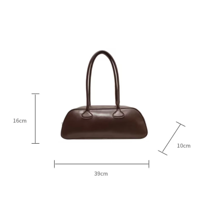 High Quality Portable Quiet Luxury Women's Underarm Bag Simple Solid Color Designer Shoulder Bag Trend PU Leather Handbag Ladies image 6