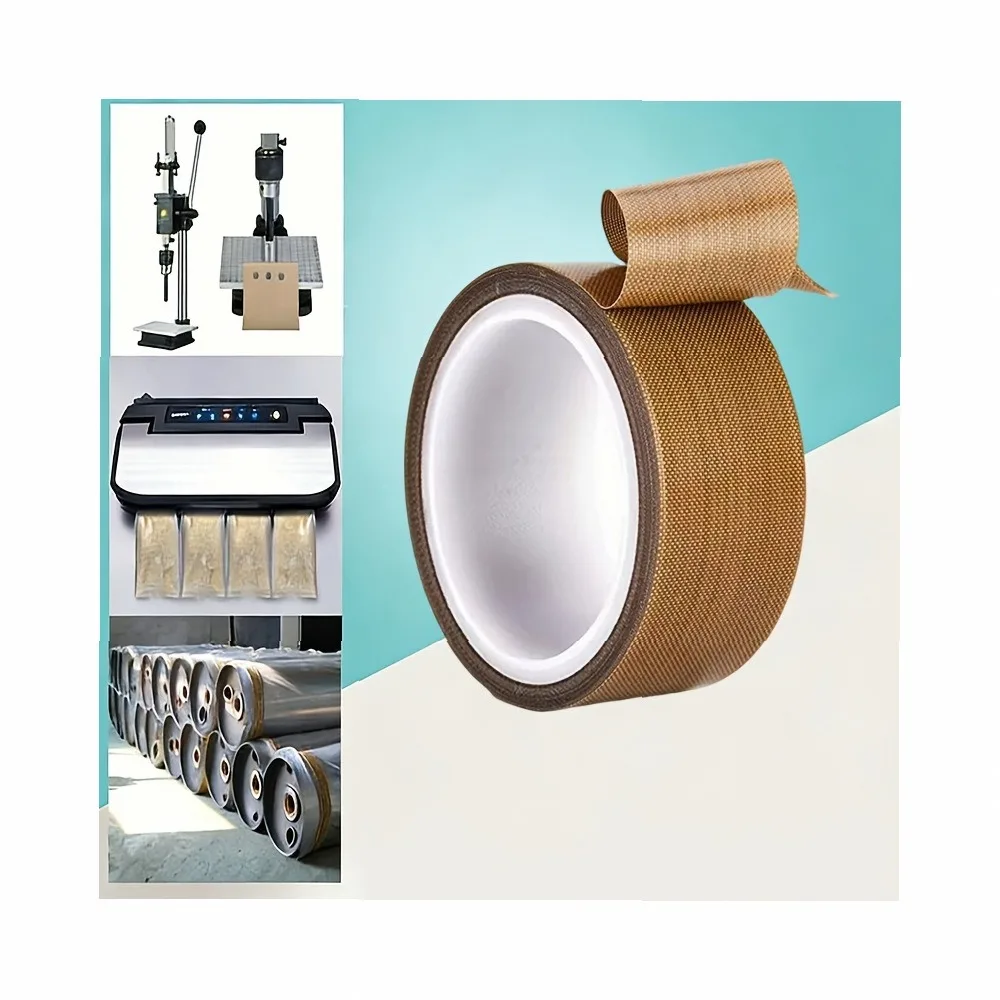 High Temperature Brown PTFE Tape for Motor & Circuit Board Insulation, Heat Resistant Electrical Protection