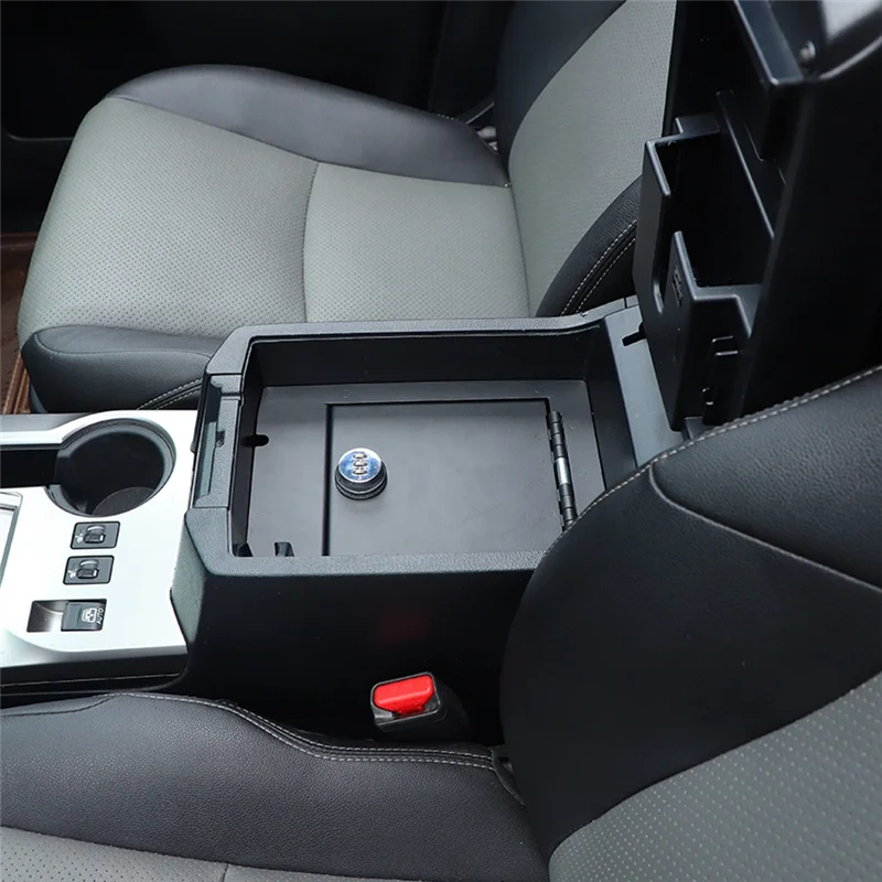 

Car Armrest Safe Box Center Console Storage Organizer For Toyota 4Runner 2010-2024 Accessories, 3-Digit Combination Lock