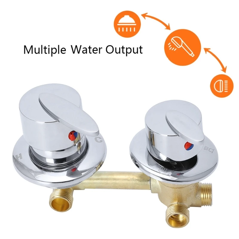 

Brass Dual Mixing for Valve Water Outlet Thread Screw 3 Way For Kitchen