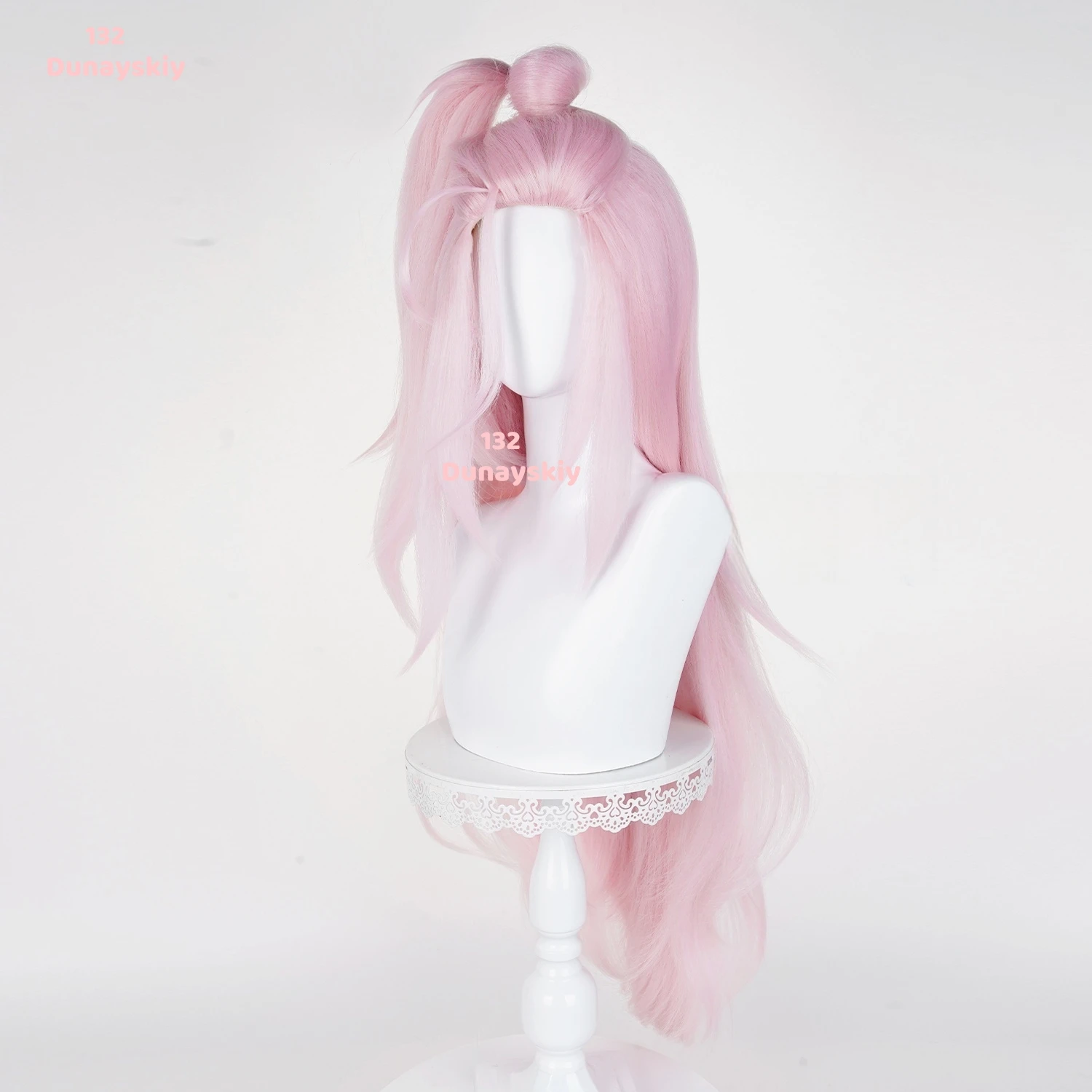 Genshin-Peluca de Cosplay de impacto Aino, pelo largo rosa de fibra resistente al calor, Clink Clank Krumkake Craftshop, Halloween para mujeres y niñas