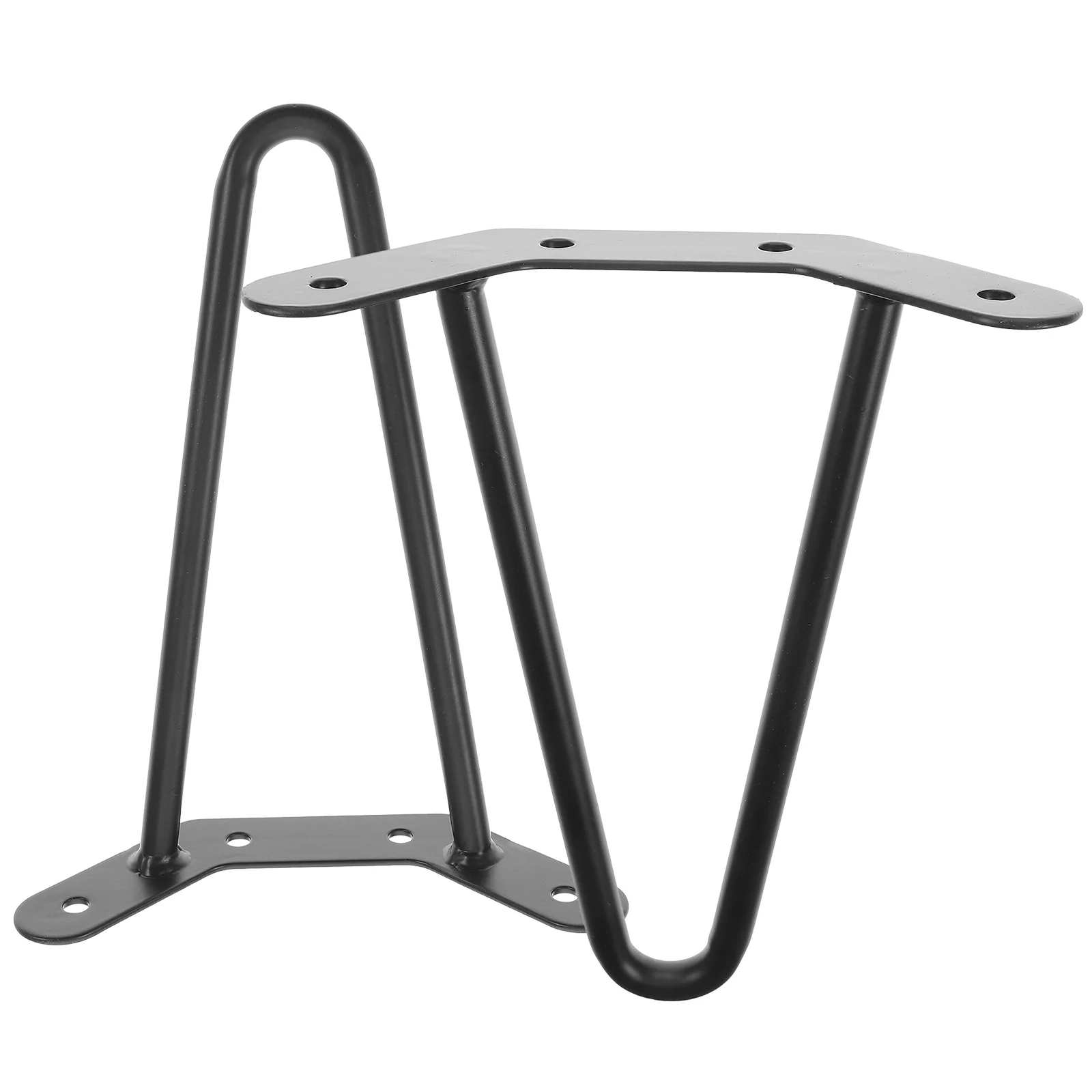 

2 Pcs Hollow Table Base Hairpin Legs Metal Furniture Dining Fashion for Coffee Black Counter