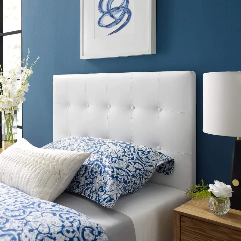 

Emily Tufted Button Faux Leather Upholstered Twin Headboard