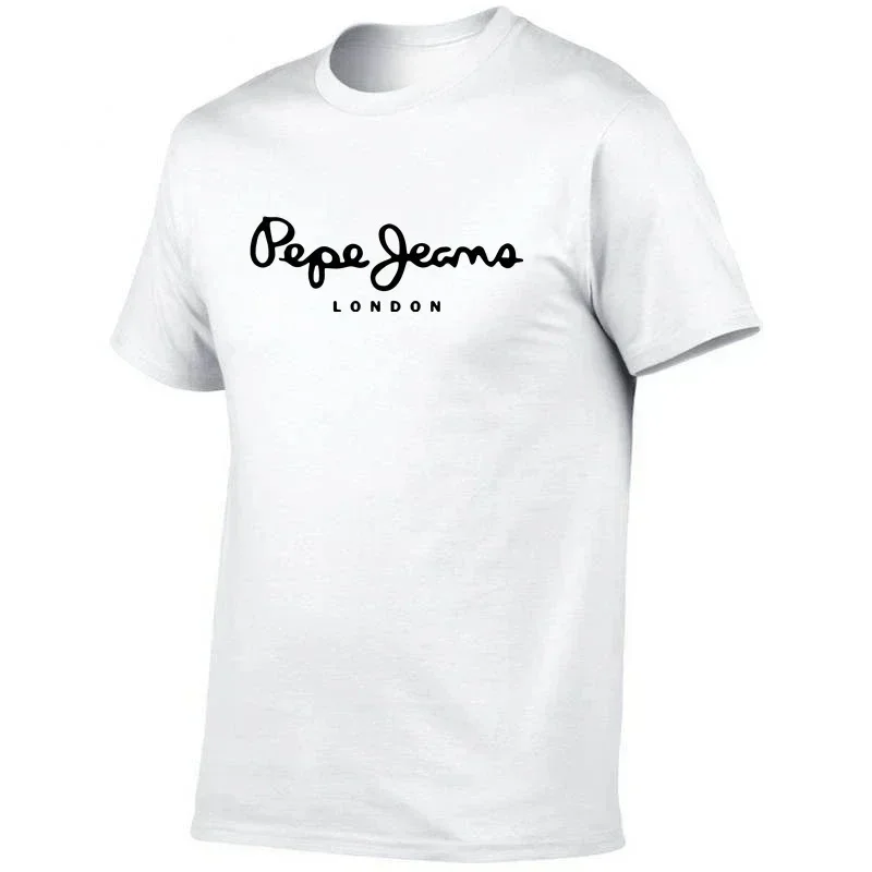 2025 Newest Pepe-Jeans-London Logo T-Shirt Summer Men's /Women's Short Sleeve Popular Tees Shirt Tops Unisex