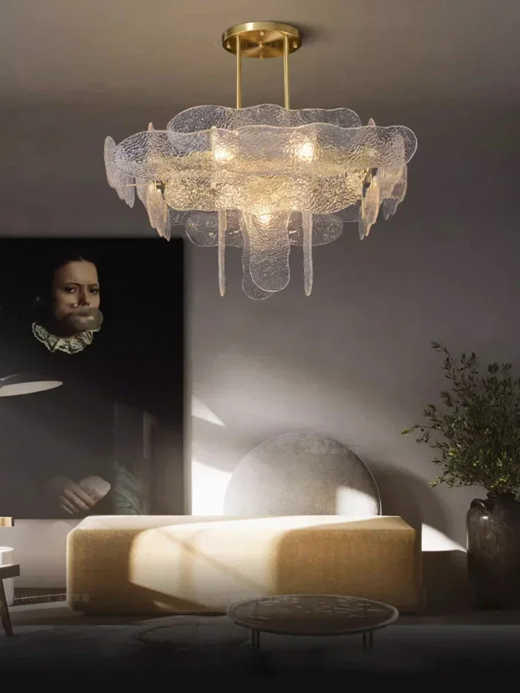 2024  Glass Art Collection Dimmable LED Gold Pendant Lights.Pendant Light Suspension Luminaire Lampen For Living Room