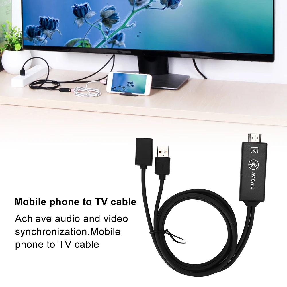 

Кабель-переходник Кабель-переходник Кабель для зеркального экрана USB-HDMI 1920x1080P для Android MHI/8X HDMI Кабель с тем же экраном