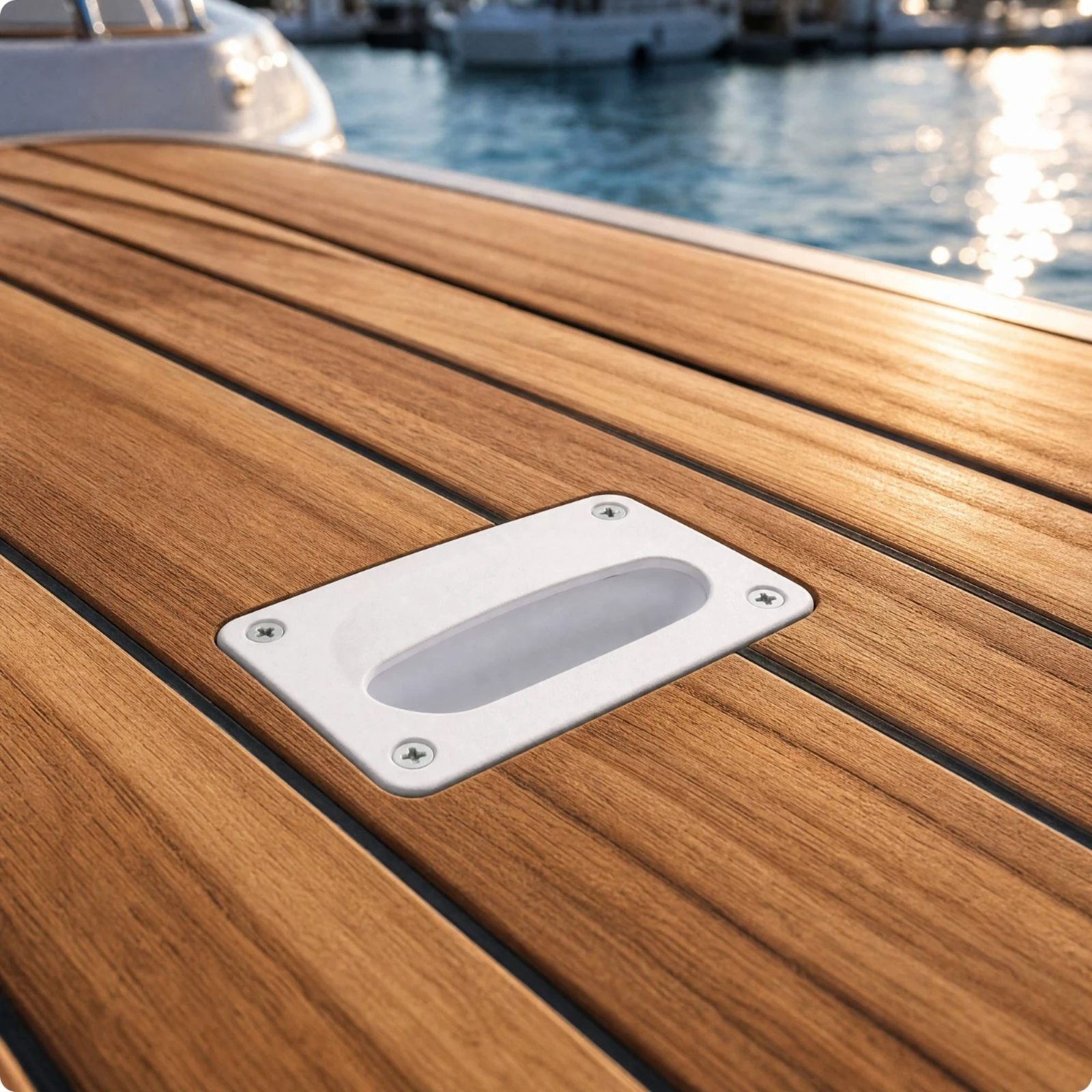 Flush Lift Handle Compact Flush-Mount Hatch Pull with Mounting Screws Hardware Easy to Install for Cabin Doors, Engine Covers