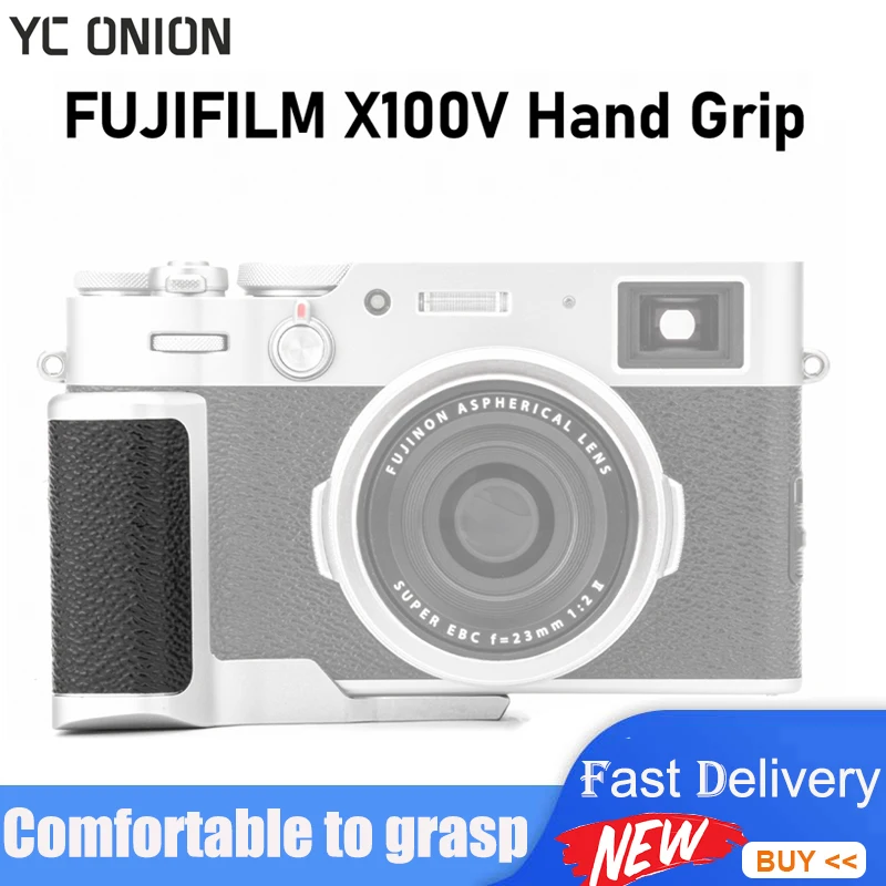 

YC Onion Fujifilm X100V Handle Thumb Grip Camera Kit Quick Release L Plate Hand Grip Leather Texture L Bracket Cage Handgrip