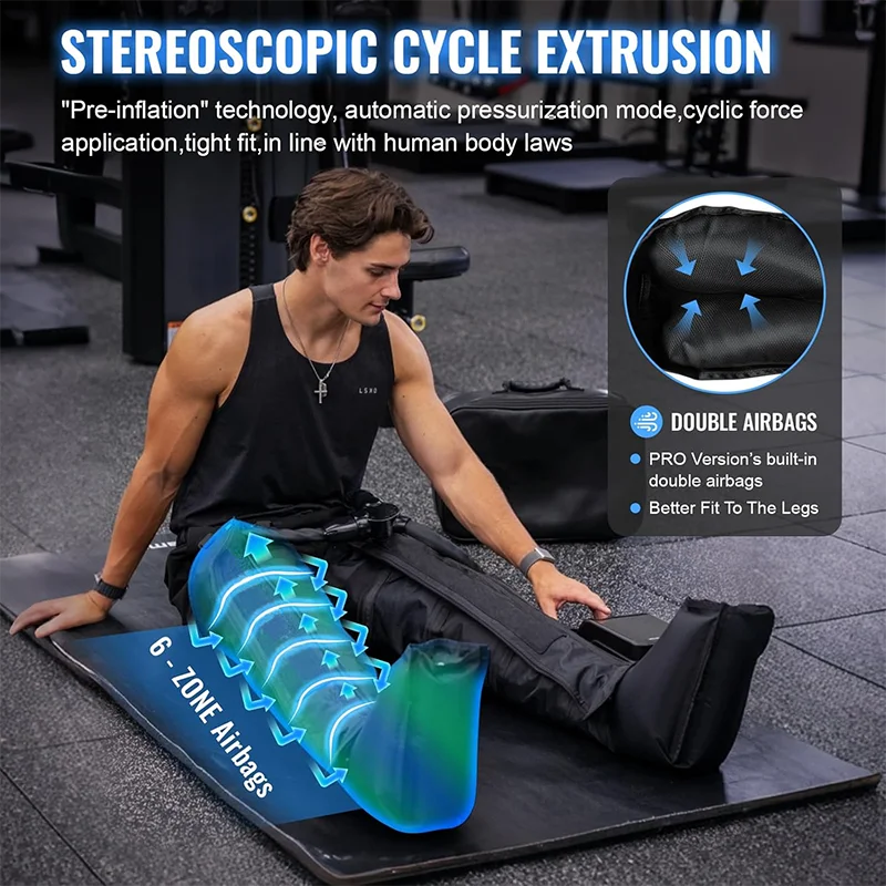 Physiotherapy Equipment  Air Compression Therapy Recovery System Foot Leg Massager Machine for Circulation and Relaxation