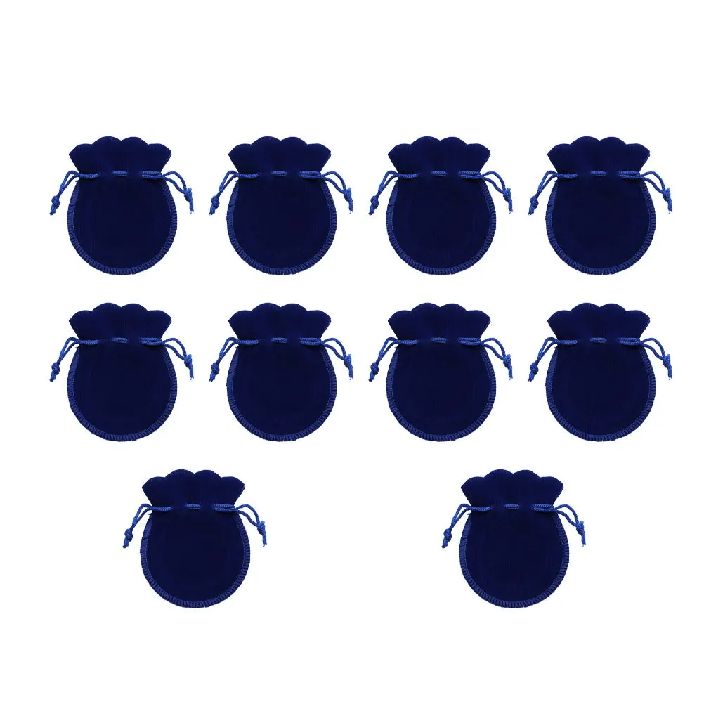 

10Pcs Jewelry Drawstring Storage Bags Colored Flannel Pouch Large Capacity Organizer for Gifts Drawstring Jewelry Bags