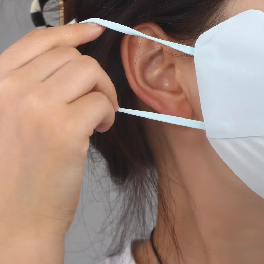 Mascarilla de seda de hielo para niña, máscara de protección solar de Color sólido para colgar en la oreja, protección UV para exteriores, senderismo, bufanda facial