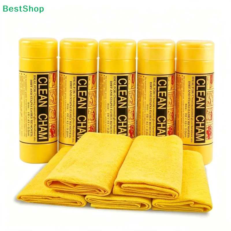 〔Z〕Multicolor Reusable Chamois Car Cleaning Cloths Super Absorbent Lint Free For Car Washing Home Use