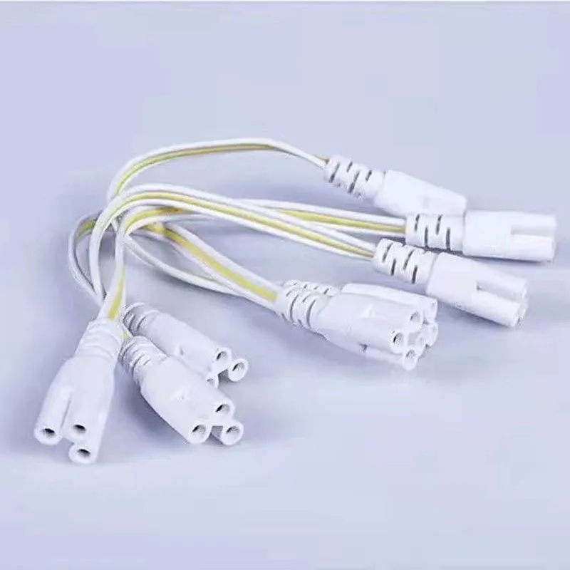 4pcs 2 Pin 3Pin 15cm 20cm 30cm 50cm 1m T4 T5 T8 LED Tube Connector Cable Wire Extension Cord Integrated Tube Series Connection