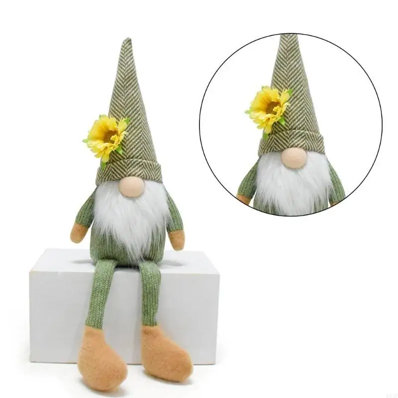 

R9JC Flower Butterfly Gnome Decorative Dolls Ornament Household Party Accessory