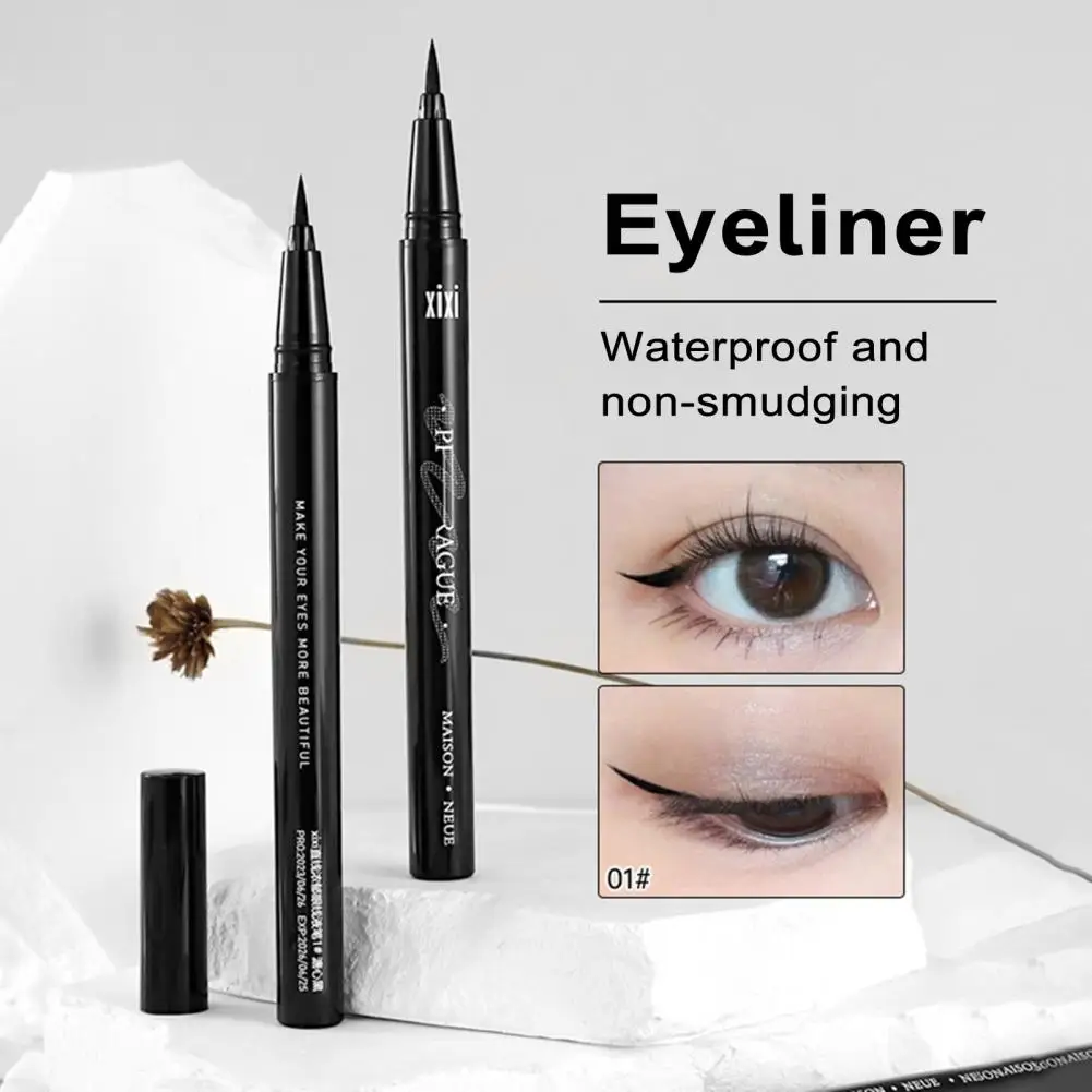 Waterproof Matte Eyeliner Pencil Makeup Long Lasting Quick-dry Smooth Anti Smudge Liquid Eyeliner Pen Women Big Eyes Cosmetics