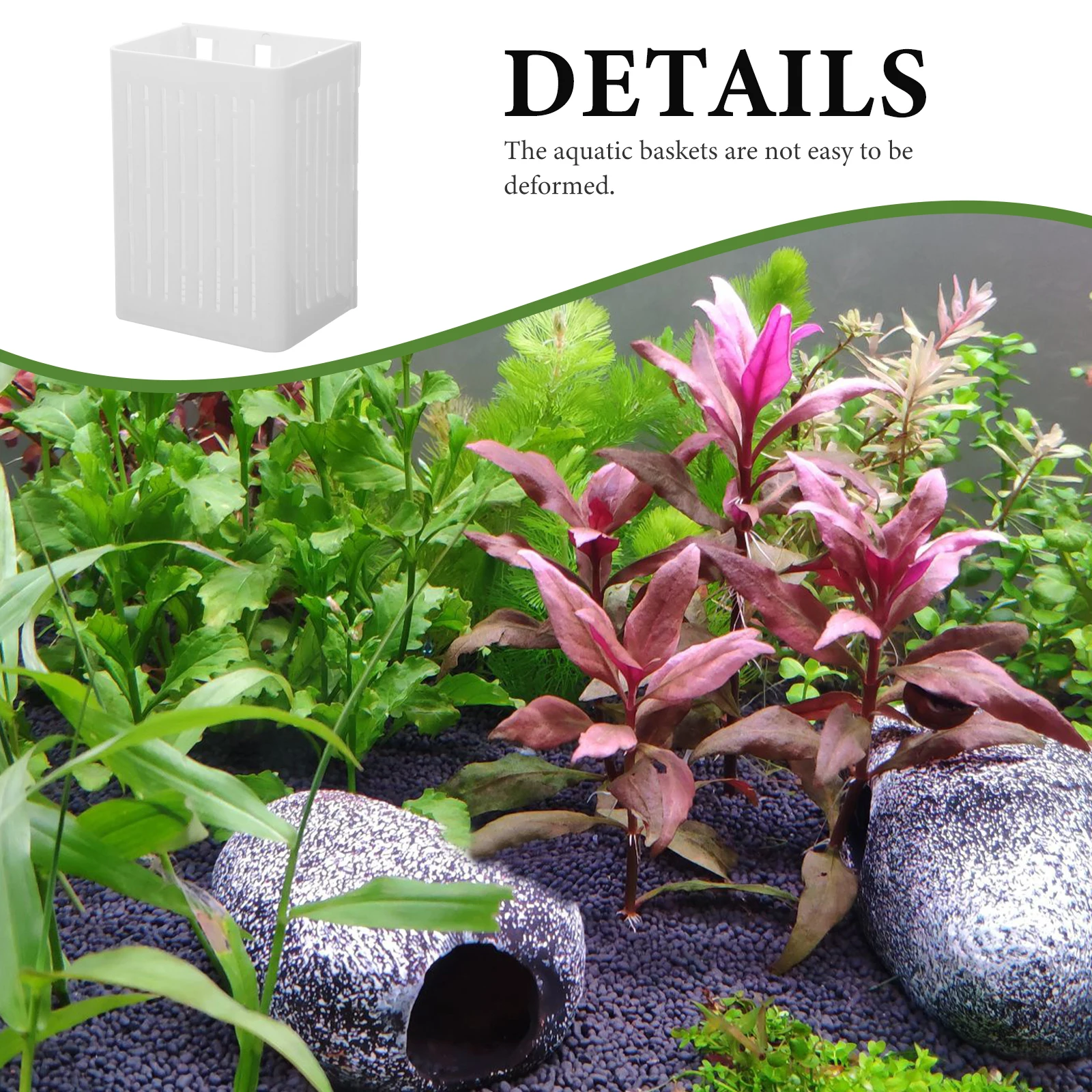 

2 Pcs Planting Baskets Hydroponic Net Pots White Plastic Fish Tank Decorations Net Pots Nursery Plants Planter