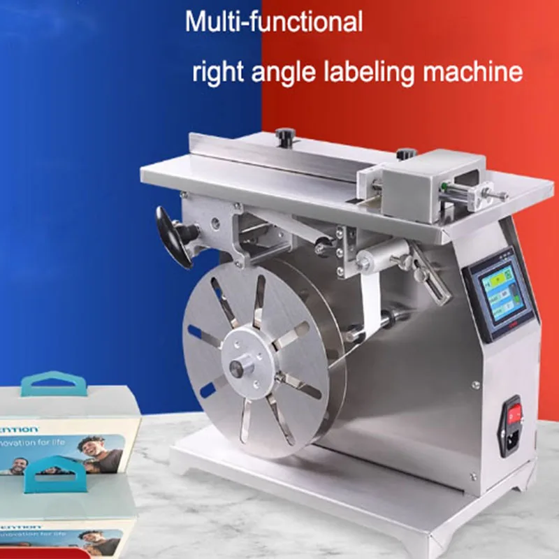 직각 라벨링 기계 포장 상자 소형 반자동 밀봉 사각 상자 90 °   각도 라벨링 장비, 직각 Ci