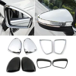 폭스바겐 VW 티구안 MK2 2017-2019 외부 백미러 프로텍터 쉘 커버, 사이드 미러 레인 바이저 트림