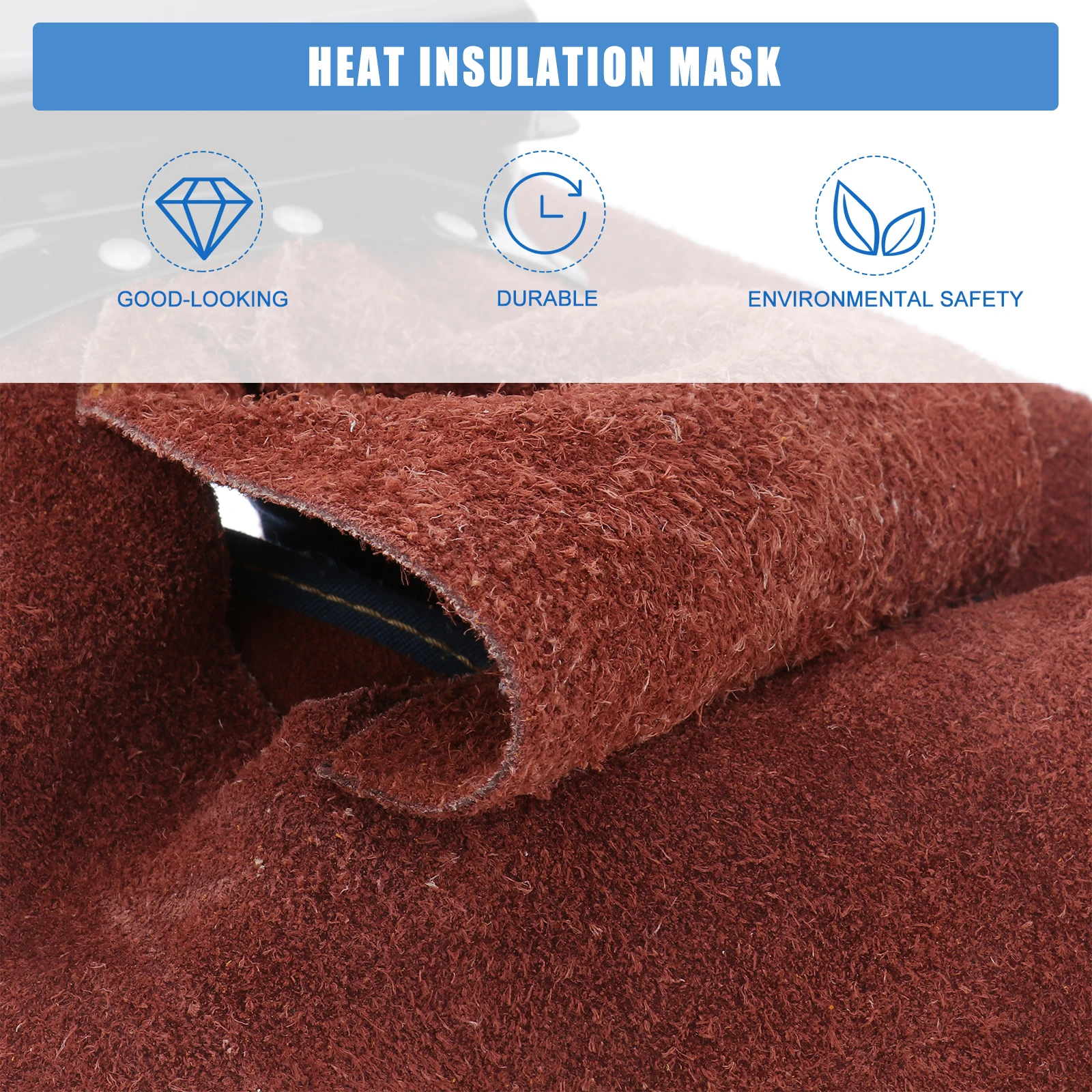 

1Pcs Automatic Darkening Welding Face Mask Premium Cowhide Heat Resistant Protector Protective Welder Cover