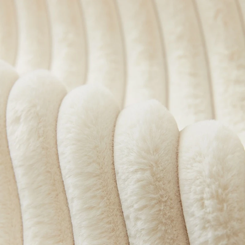 رشاقته أفخم شريط تقليد الأرنب الفراء عدم الانزلاق غطاء أريكة ، لفصل الشتاء غرفة المعيشة الأريكة مقعد ديكور الغلاف أريكة منشفة