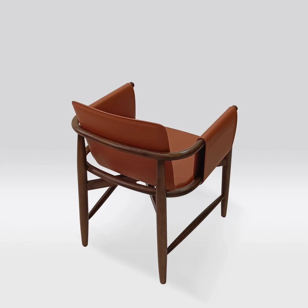 

Italian Style Dining Chair Wooden Armchair Designer Restaurant Custom Backrest