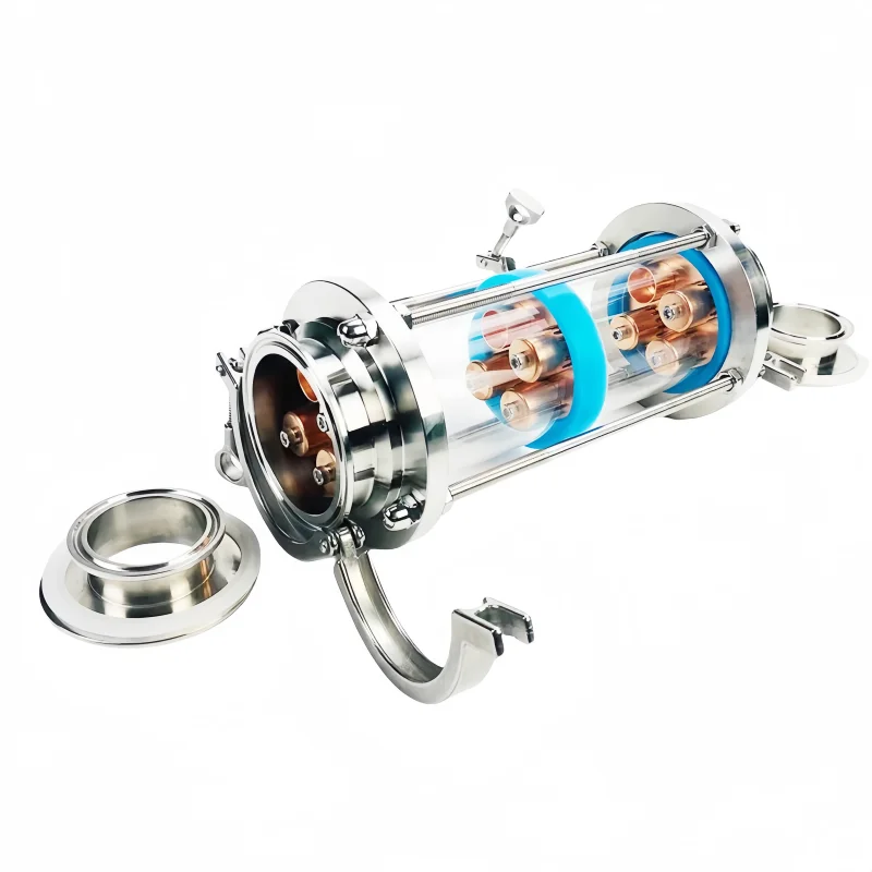 3inch FerruleOD91mm Distillation Glass Column With 3pcs Copper Or SS304 Bubble Platte Sets Tri Clamp Sight Glass Union Homebrew