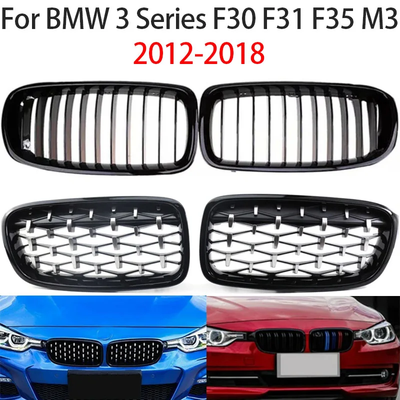 

For BMW 3 Series F30 F31 F35 M3 2012-2018 320i 325i 328i 330i 335i Car Front Kidney Grille Hood Front Bumper Radiator Grill