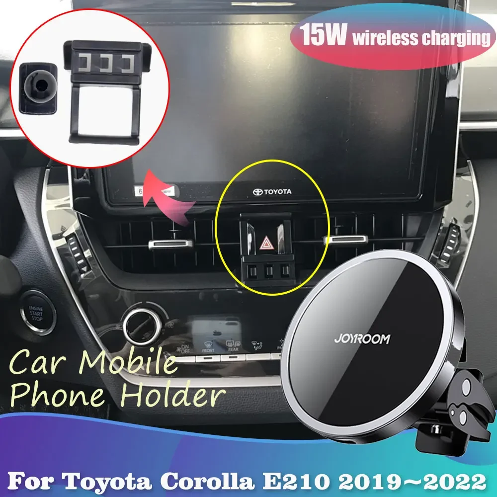 Phone Holder for Toyota Corolla E210 Auris 2019~2022 2020 2021 Air Vent Clip Magnetic Stand Wireless Charging Accessories iPhone