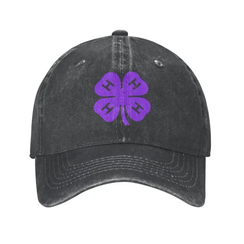 

Personalized Cotton PorpIa 4H Four Leaf Clover Baseball Cap Men Women Adjustable Dad Hat Streetwear