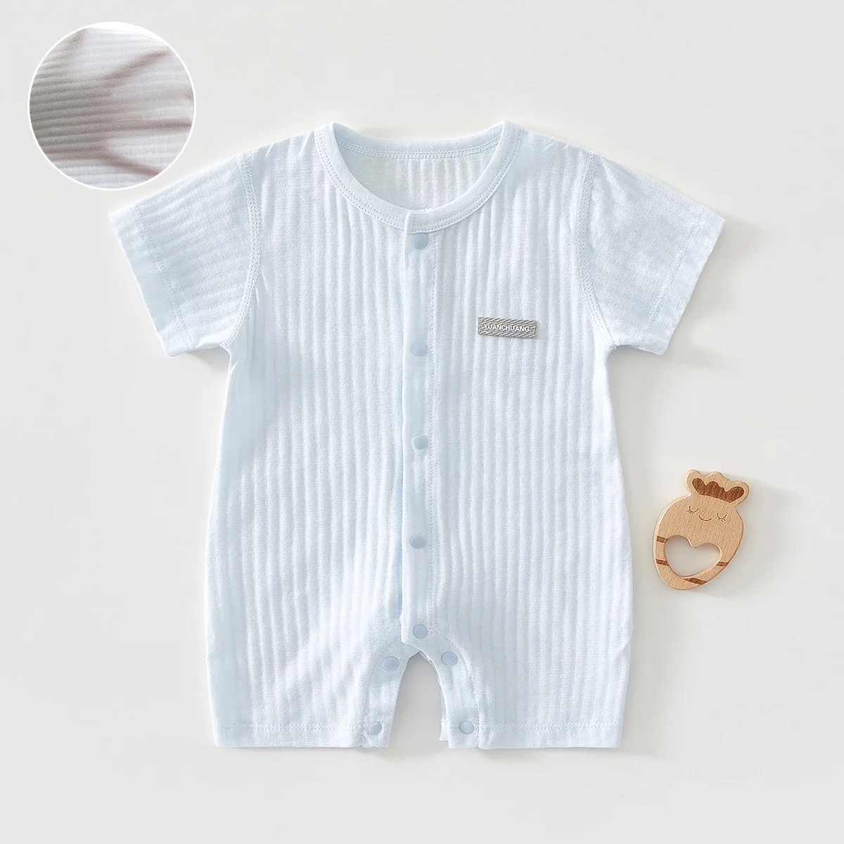 Baby clothes Summer newborn short-sleeved onesie pure cotton baby girl ultra-thin summer men's treasure Romper climbing