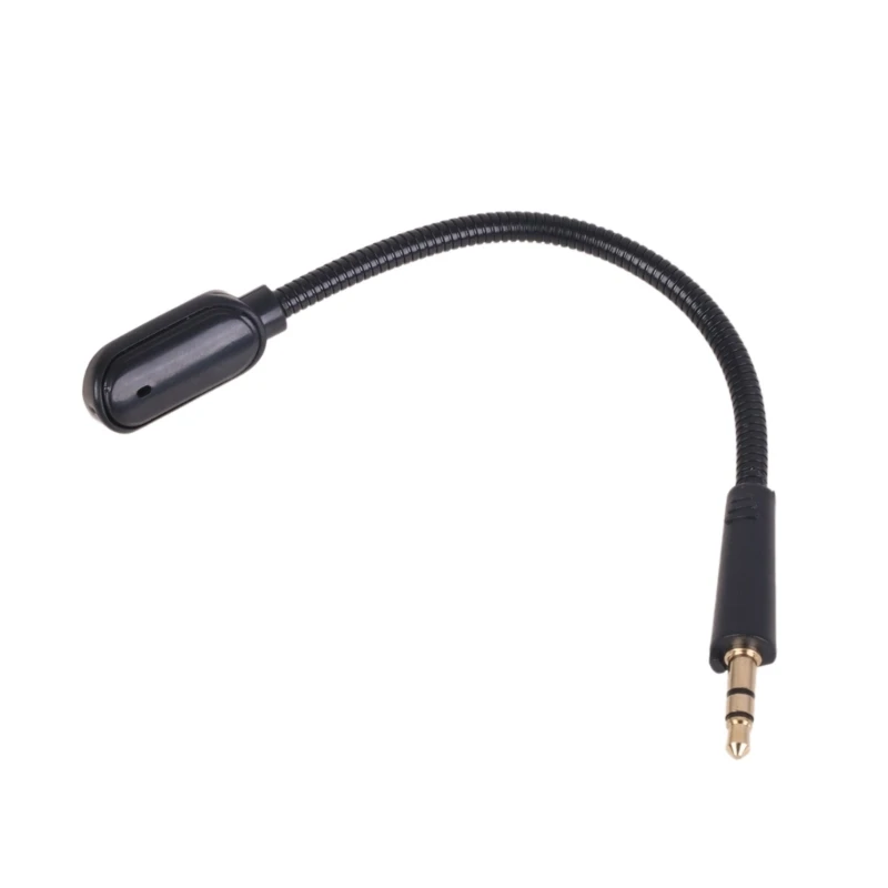 Earphone Microphones 3.5mm Male 3-section Mic Boom with Sponge Cover for Barracuda Headphone Replacement Part N0HC