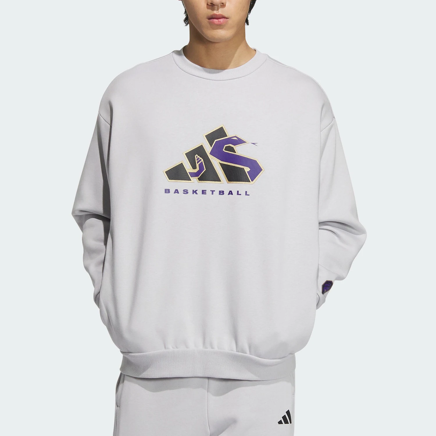 

Adidas Official Genuine BB LNY CREW Мужская флисовая свободная спортивная толстовка JM5680