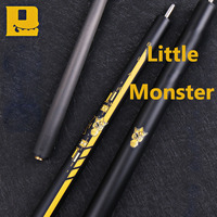 New Billiard Cue Brand Little Monsters Black Egg Break Jump Cue Stick 12.98mm Tip Size Carbon Fibre Shaft Smooth Handle