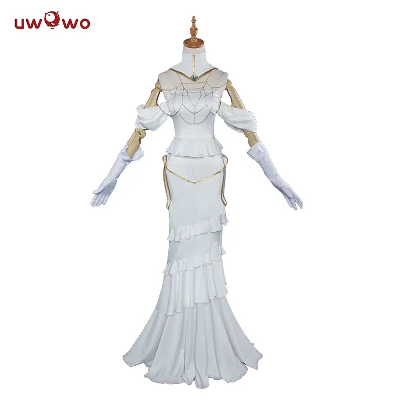 IN STOCK Anime Albedo Cosplay Costume Halloween Christmas Costume Cos Women White Dress Albedoo Cosplay