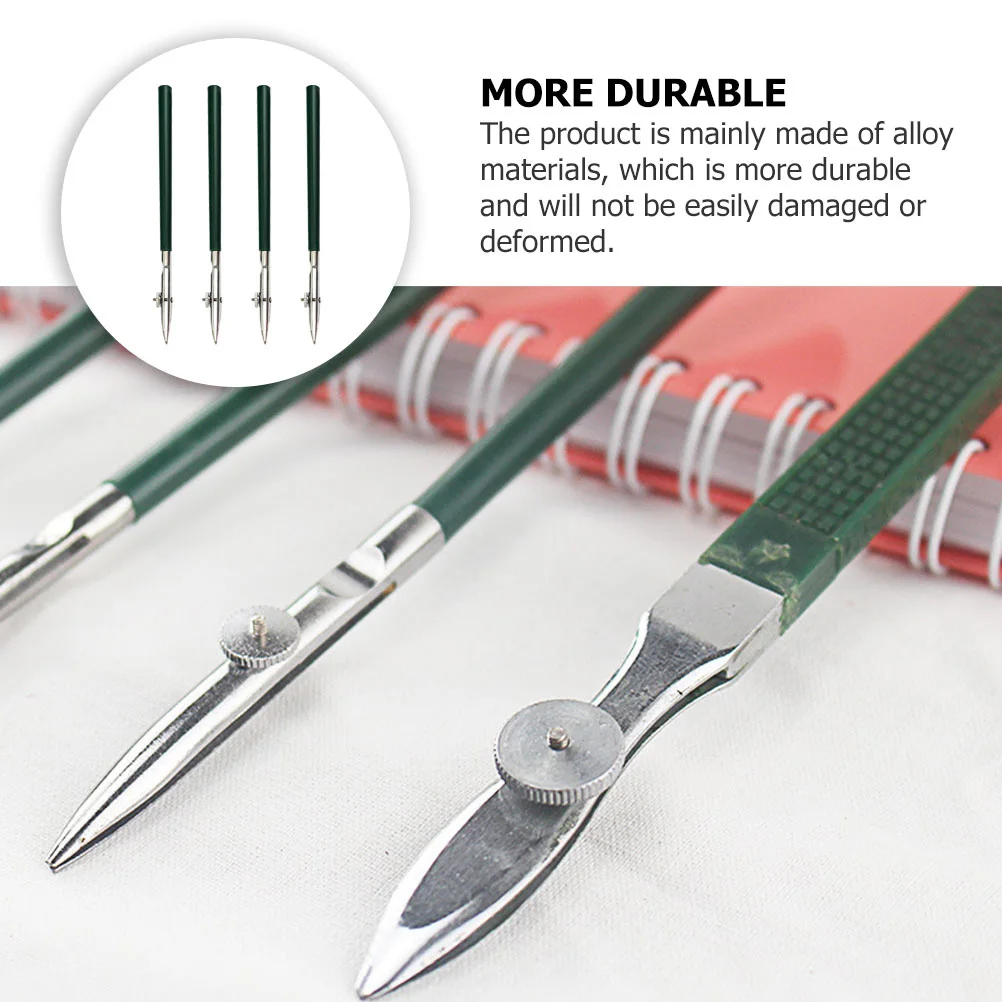 

4pcs Adjustable Art Ruling Pen Fine Line Masking Fluid Ink Drawing Tool Straight Professional Alloy Design For Artists Sketching