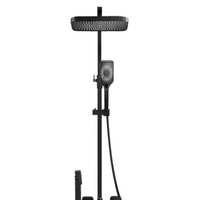 

Black household all-copper smart digital display thermostatic shower set bathroom shower bath pressurized nozzle bathroom