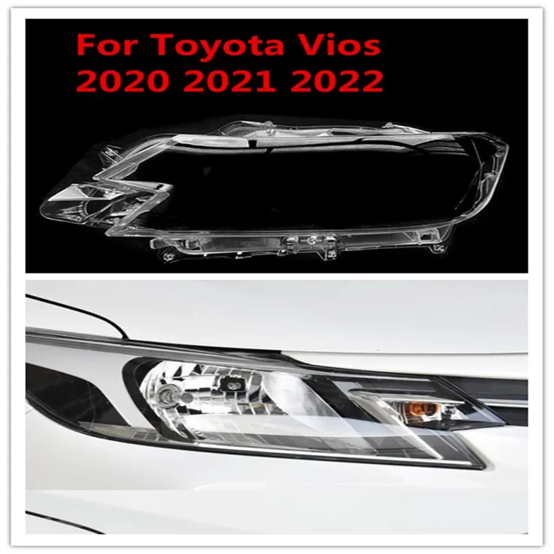 

HTTCY для Toyota Vios 2020 2021 2022, корпус фары, маска, крышка фары, абажур, прозрачный абажур для фары, замена