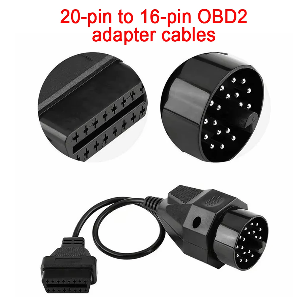

20-pin-16-pin OBD2 Connector Adapter Diagnostic Device Cable Extension For BMW E28 E30 E34 E36 E38 E39 E46 Z3 Old M3 1982-2001