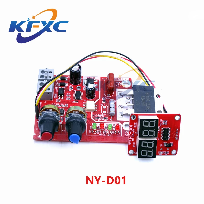 AC9-12V DIY NY-D01 Control Board 40A/100A Spot Welding Machine Control Board Welder Panel Adjust Time Current Digital Display