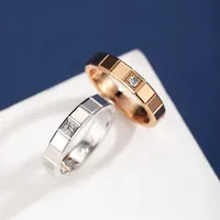 Xiaojia Ring Ice Cube Women's Half V Foam Lotus Cnc Block Ring Ending Couple