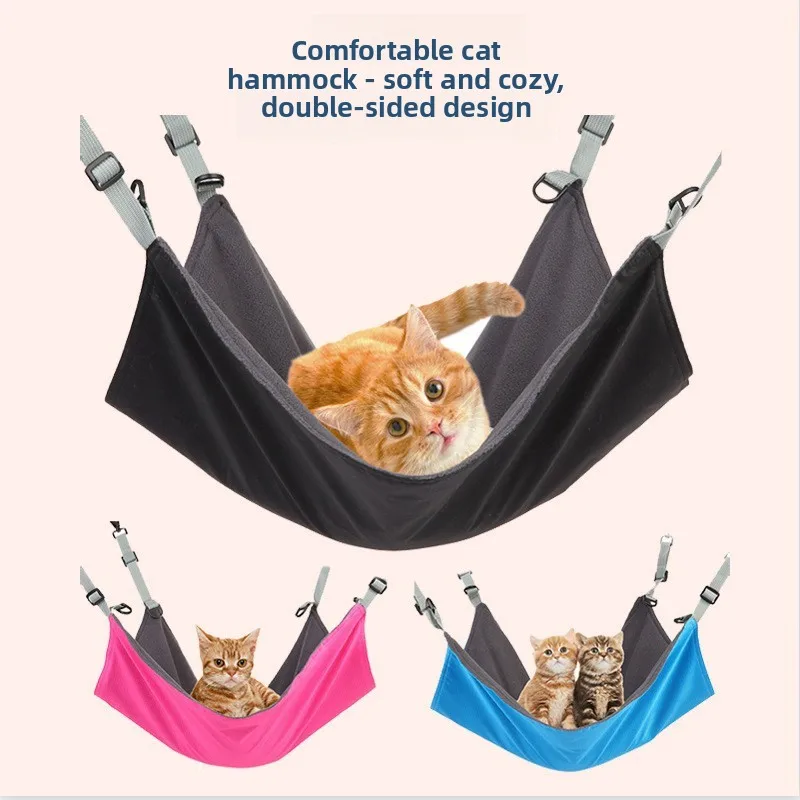 Hanging cat hammock Amazon autumn and winter cat supplies fleece hanging adjustable cat hammock explosion